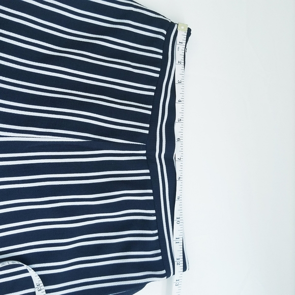 NEW RENVY Black and White Stripes with Side-Slit Wide Leg Pants NWOT - Picture 13 of 16